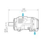 راهنمای ابعاد و اندازه واحد هواساز کمپرسور اسکرو مدل EVO15