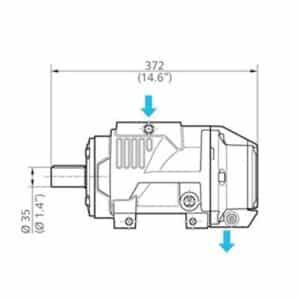 راهنمای ابعاد و اندازه airend کمپرسور اسکرو مدل evo6
