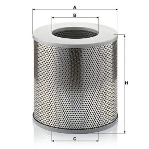 راهنمای ابعاد فیلتر روغن مان فیلتر H25444
