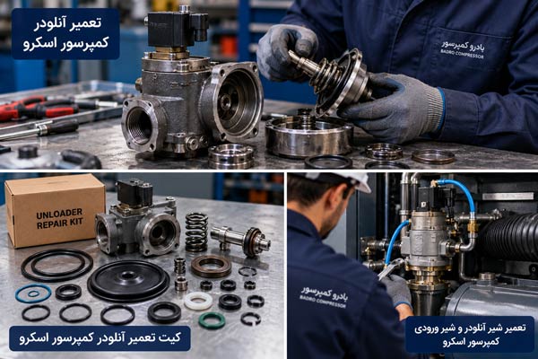تعمیر آنلودر کمپرسور 1 تعمیر آنلودر کمپرسور اسکرو